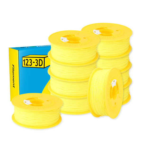 123-3D PLA Filament | Svavelgul | 1,75mm | 1kg | 10-pack DHM10078 - 1