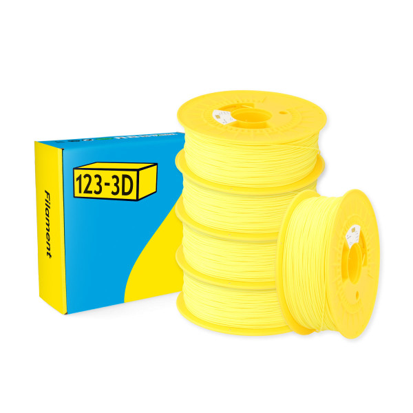 123-3D PLA Filament | Svavelgul | 1,75mm | 1kg | 5-pack DHM10077 - 1
