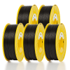 123-3D PLA Filament Value Pack | Svart | 1.75mm | 1,1kg/st  DFE00050