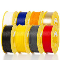 123-3D PLA Filament starterpack | svart, vit, mörkblå, neutral, röd, gul, grå, orange | 1,75mm | 1,1kg/st  DFE00063