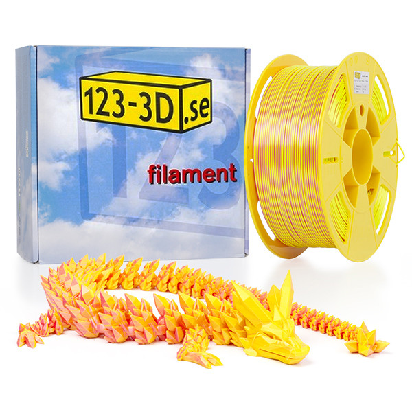 123-3D PLA filament | Fluorescerande Gul - Rosa | 1,75mm | 1kg | Kameleon  DFP11068 - 1