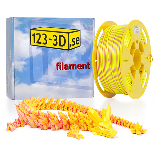 123-3D PLA filament | Fluorescerande Gul - Rosa | 2,85mm | 1kg | Kameleon  DFP11074 - 1