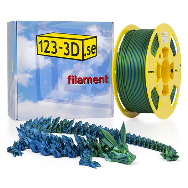 123-3D PLA filament | Grön - Blå | 2,85mm | 1kg | Kameleon  DFP11072 - 1