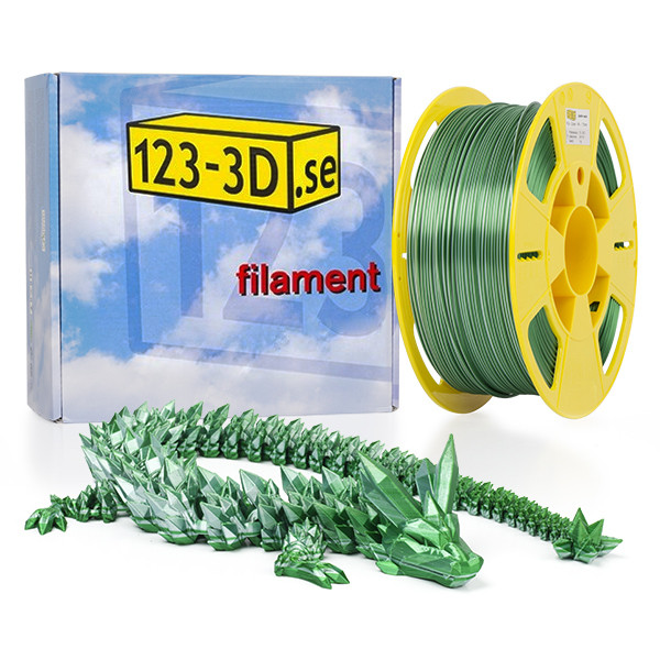 123-3D PLA filament | Grön - Vit | 1,75mm | 1kg | Kameleon  DFP11071 - 1