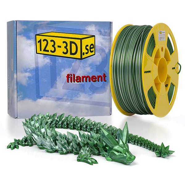 123-3D PLA filament | Grön - Vit | 2,85mm | 1kg | Kameleon  DFP11077 - 1