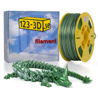 123-3D PLA filament | Grön - Vit | 2,85mm | 1kg | Kameleon  DFP11077