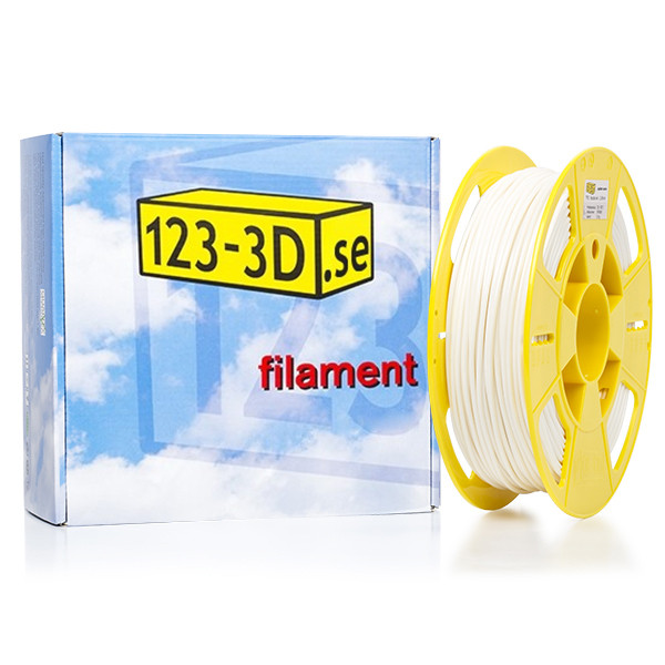 123-3D TPE flexibel filament | Vit | 2,85mm | 0,5kg  DFF08007 - 1