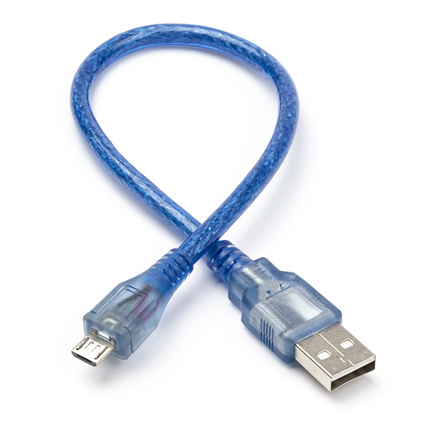 123-3D USB-A till Micro USB kabel | 50cm | Blå  DDK00060 - 1
