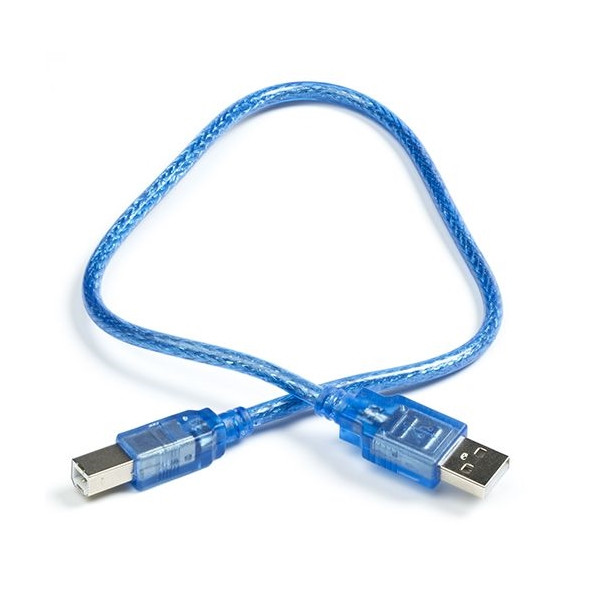 123-3D USB-A till USB-B kabel | 40cm | Blå  DDK00085 - 1