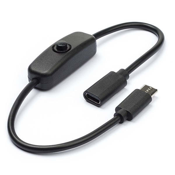 123-3D USB-C kabel med switch för Raspberry Pi 4  DAR00175 - 1