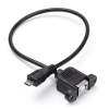 123-3D USB-panelmonteringskabel | USB-B hona till Micro USB | 30cm DDK00041 - 1