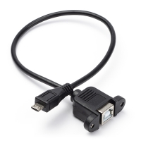 123-3D USB-panelmonteringskabel | USB-B hona till Micro USB | 30cm  DDK00041