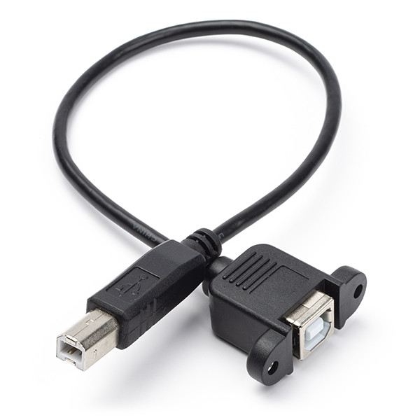 123-3D USB-panelmonteringskabel | USB-B hona till USB hane | 30cm  DDK00040 - 1