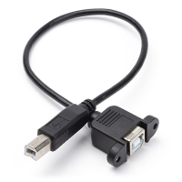 123-3D USB-panelmonteringskabel | USB-B hona till USB hane | 30cm  DDK00040