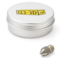 123-3D nozzle | härdat stål | MK8 | 1,75 mm filament | 0,40mm  DAR00771