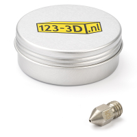 123-3D nozzle | härdat stål | MK8 | 1,75 mm filament | 0,80mm  DAR00773