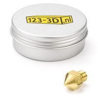 123-3D nozzle | mässing | MK8 | 1,75 mm filament | 0,20mm  DAR00764