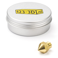 123-3D nozzle | mässing | MK8 | 1,75 mm filament | 0,40mm  DAR00765