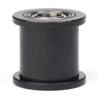 123-3D slät pulley hög upplösning | 9mm rem | 5mm skaft | Svart DME00086