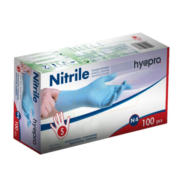 Puderfria Nitrilhandskar | Storlek: S | Blå | 100st SDR00485 - 1