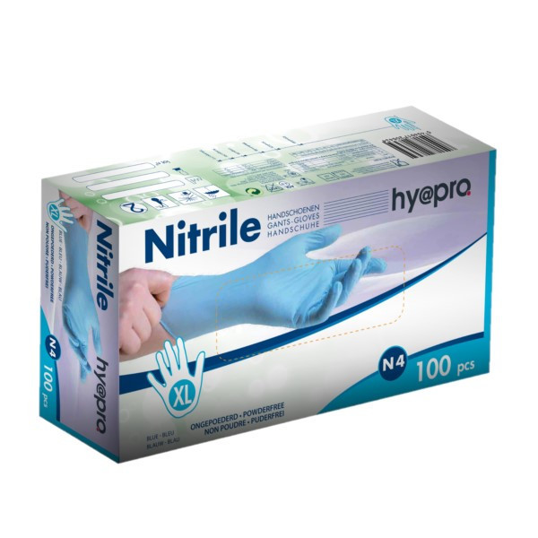 Puderfria Nitrilhandskar | Storlek: XL | Blå | 100st SDR00488 - 1