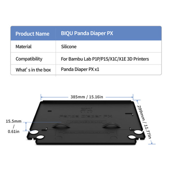 BIQU Panda Diaper avfallsinlägg | Bambu Lab X1/P1 DAR02691 - 2