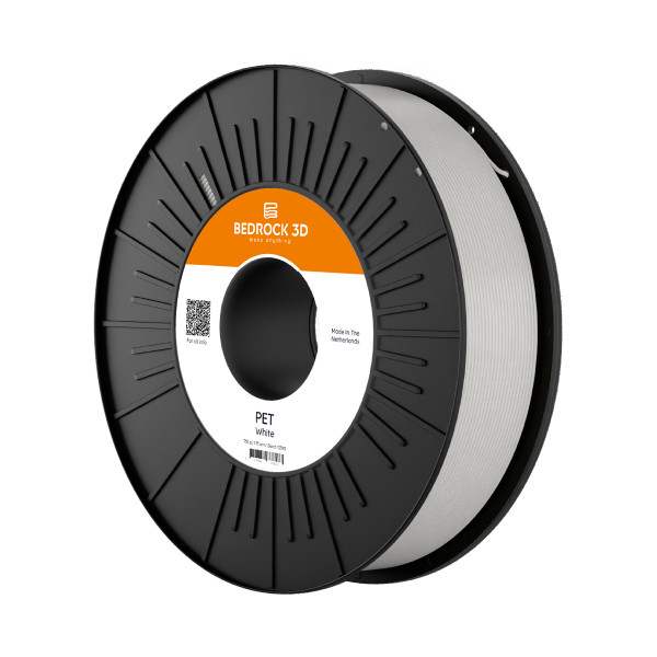 Bedrock 3D PET Filament | Vit | 1,75mm | 0,75kg DFB00262 - 1