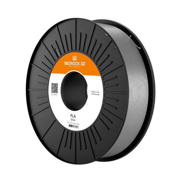 Bedrock 3D PLA Filament | Silver | 1,75mm | 0,75kg DFB00243 - 1