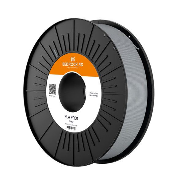 Bedrock 3D PLA Pro1 Filament | Grå | 1,75mm | 2,5kg DFB00257 - 1