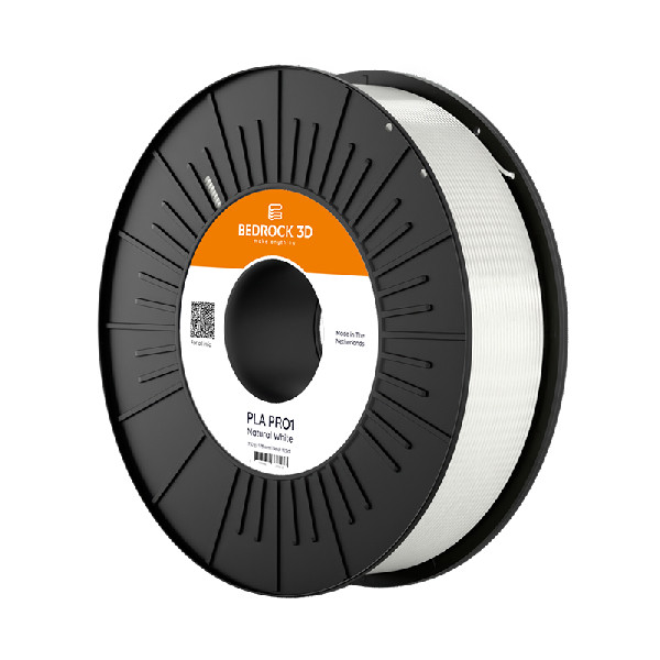 Bedrock 3D PLA Pro1 Filament | Neutralvit | 2,85mm | 2,5kg DFB00250 - 1