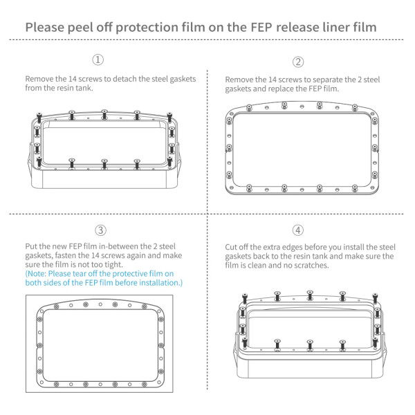 Elegoo Mars 4 DLP PFA-film | 5-pack DAR01497 - 5