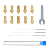 Elegoo Neptune 4 (Pro) Nozzle kit i mässing | 0,2 - 0,8mm | 10st DAR01517 - 1