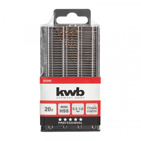 KWB Titan miniborrset | HSS-M2 | 0,3 - 1,6mm | 20st  DAR00633 - 1