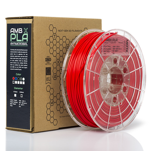 MatX $$ MatX AMBX-PLA filament | Trafikröd | 2,85mm | 0,75kg | Antimikrobiell  DFP15011 - 1