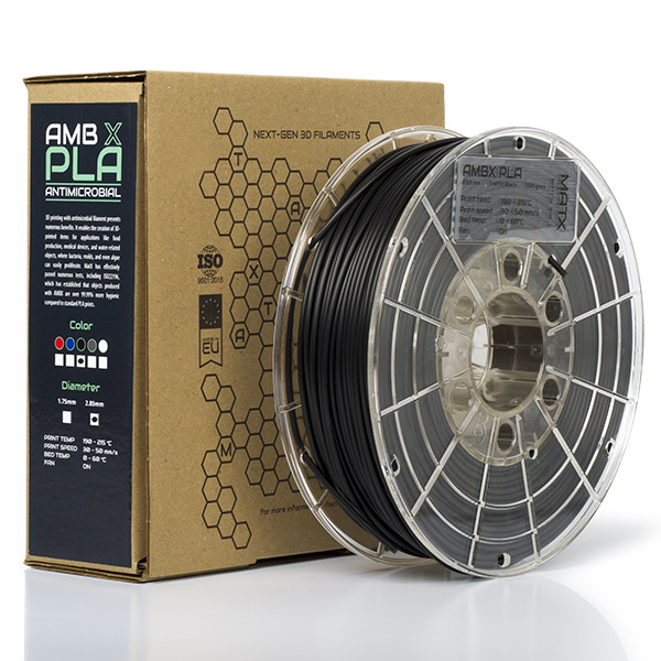MatX AMBX-PLA filament | Trafiksvart | 2,85mm | 0,75kg | Antimikrobiell DFP15005 - 1