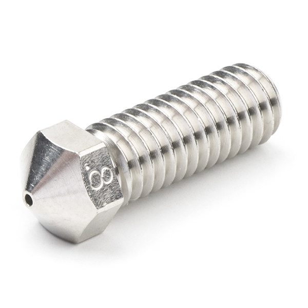 MicroSwiss $$ Micro Swiss nozzle | mässing | för E3D Volcano hotend | 1,75mm filament | 0,80mm M2555-08 DMS00070 - 1