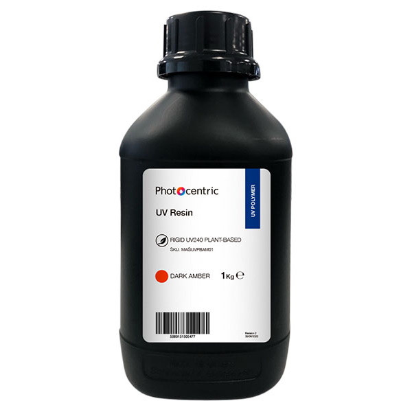 $$ Photocentric UV240 Växtbaserat resin DLP/LCD | styv mörk bärnsten | 1kg DAR00858 - 1