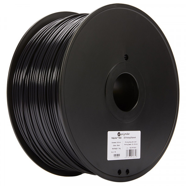 < Polymaker ASA filament | Svart | 2,85mm | 3kg | PolyLite DFP14191 - 1