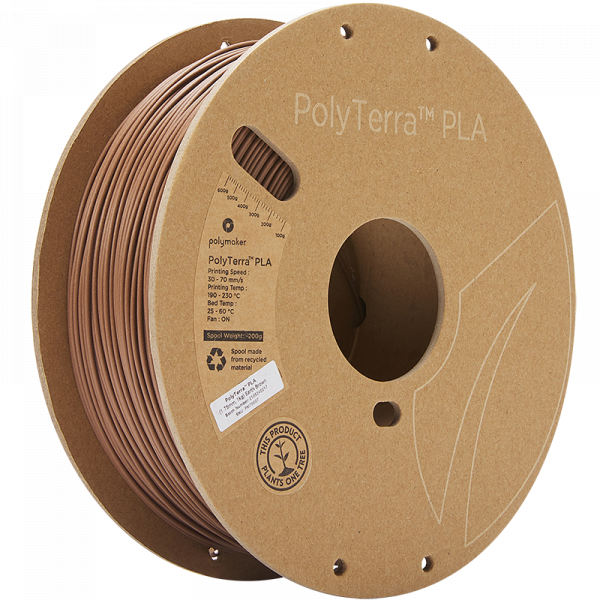 < Polymaker PLA filament | Jordbrun | 1,75mm | 1kg | PolyTerra DFP14235 - 1