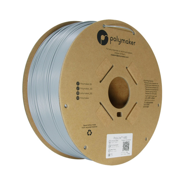 Polymaker ABS filament | Grå | 1,75mm | 3kg | PolyLite PE01024 DFP14275 - 1