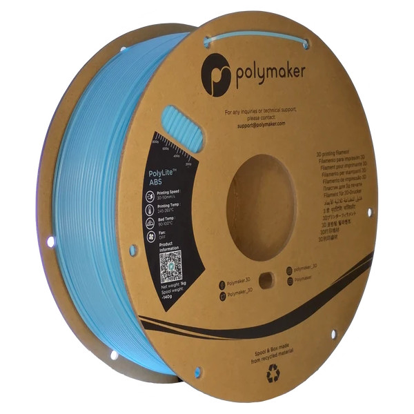 Polymaker ABS filament | Ljusblå | 1,75mm | 1kg | PolyLite PE01031 DFP14273 - 1