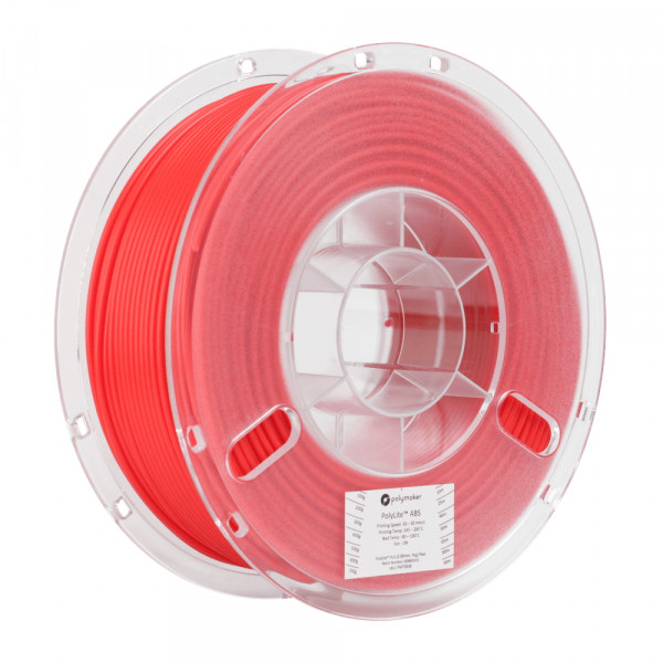 Polymaker ABS filament | Röd | 1,75mm | 1kg | PolyLite 70637 PE01004 PM70637 DFP14044 - 1