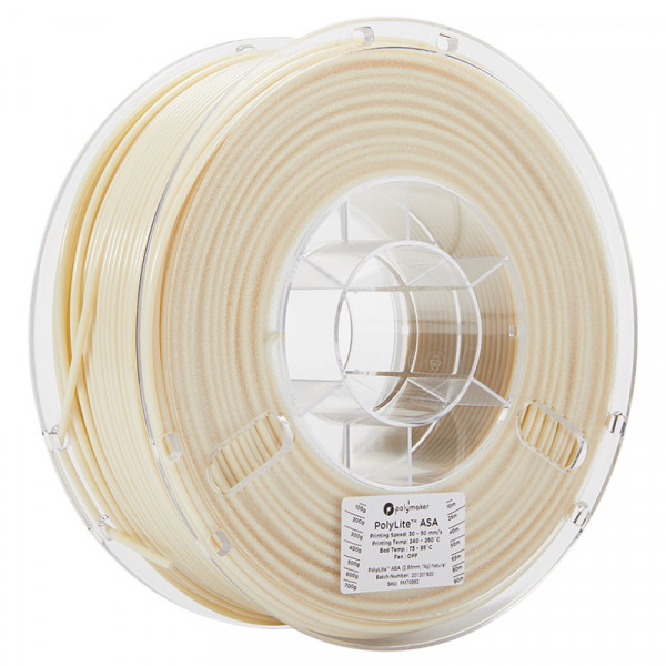 Polymaker ASA filament | Naturlig | 2,85mm | 1kg | PolyLite DFP14187 - 1