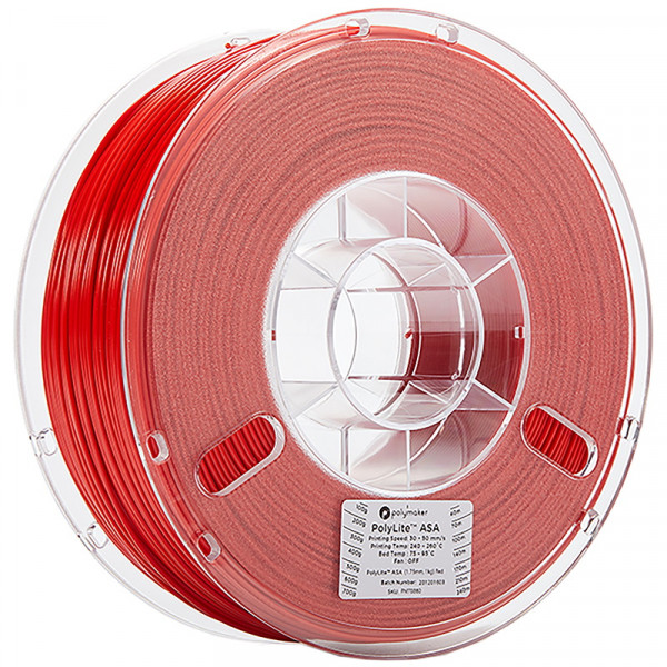 Polymaker ASA filament | Röd | 1,75mm | 1kg | PolyLite 70860 PF01004 PM70860 DFP14189 - 1