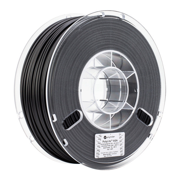 Polymaker ASA filament | Svart | 2,85mm | 1kg | PolyLite 70198 PF01010 PM70198 DFP14055 - 1