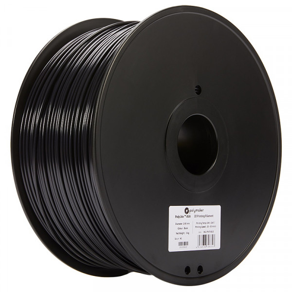 Polymaker  ASA filament | Svart | 2,85mm | 3kg | PolyLite 70835 PM70835 DFP14191 - 1