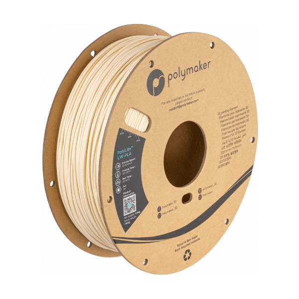 Polymaker LW-PLA filament | Vit | 1,75mm | 0,8kg | Polylite DFP16153 - 1