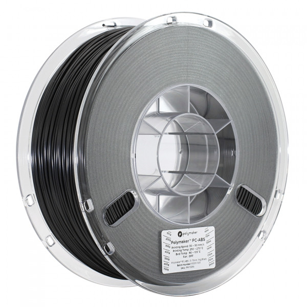 Polymaker PC-ABS filament | Svart | 1,75mm | 1kg | PolyLite 70256 PMPM-1006-001 DFP14004 - 1