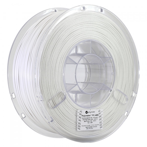 Polymaker PC-ABS filament | Vit | 1,75mm | 1 kg | PolyLite DFP14006 - 1