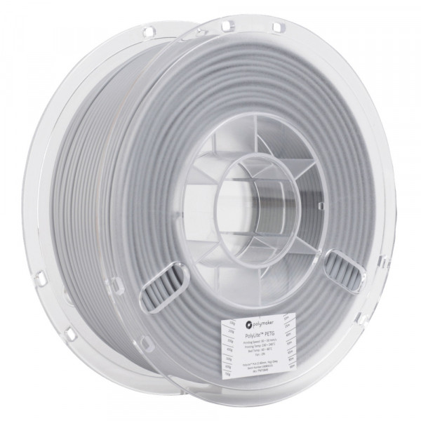 Polymaker PETG filament | Grå | 1,75mm | 1kg | PolyLite DFP14201 - 1